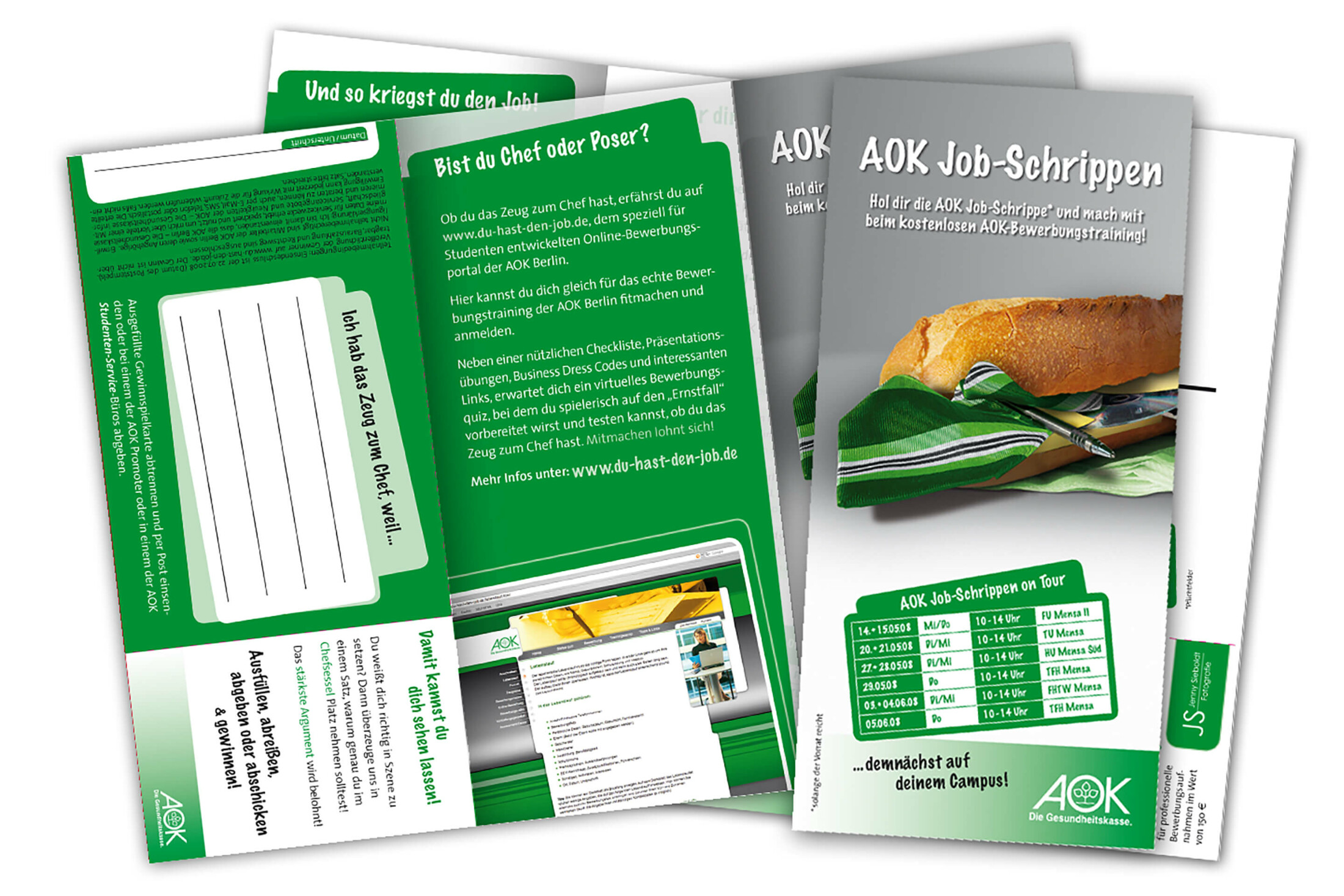 AOK Jobschrippe DIN Lang Flyer AOK Jobschrippe DIN Lang Flyer