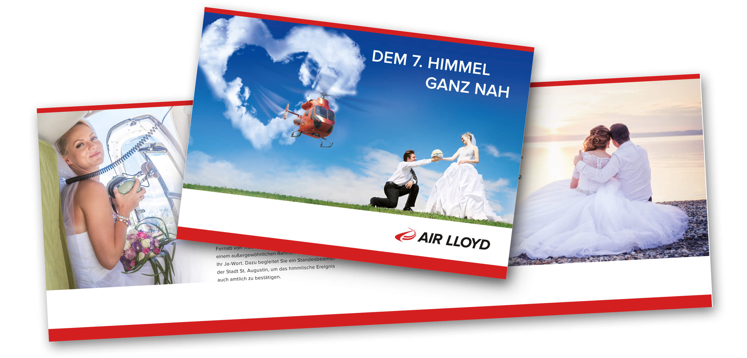 Air Lloyd – dem Siebten Himmel ganz nah Flyer Hochzeitsrundflug
