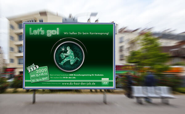 AOK Großflächenplakat Ampelmann AOK Großflächenplakat Ampelmann