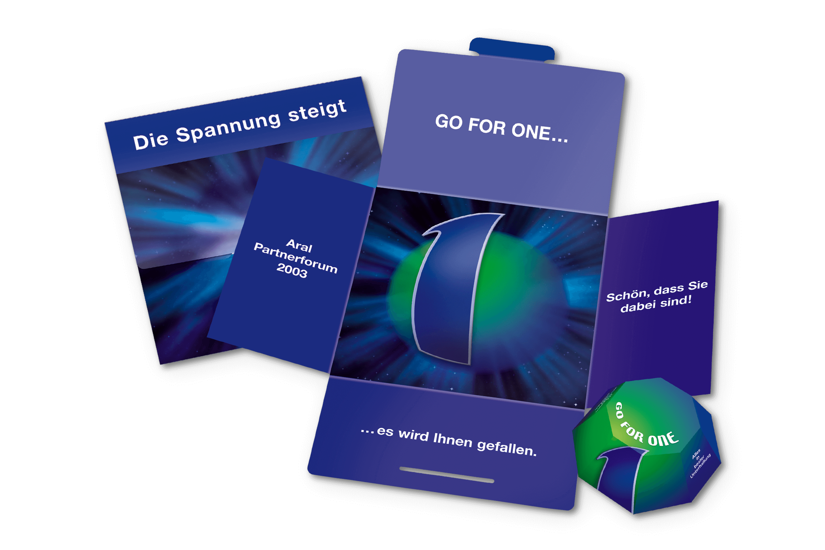 Stufe 2 des Einladungsmailings für ARAL „GO FOR ONE“ 2. Mailing-Box mit Popup