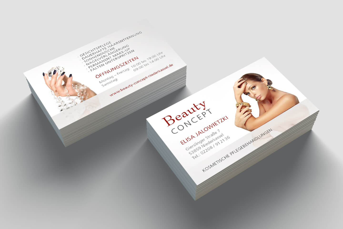 Visitenkarten erstellt Beauty Concept Visitenkarten