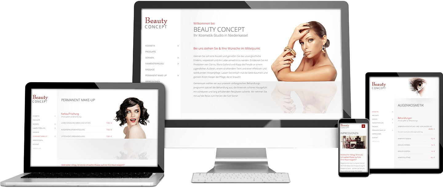 Responsive Website Beauty Concept Niederkassel