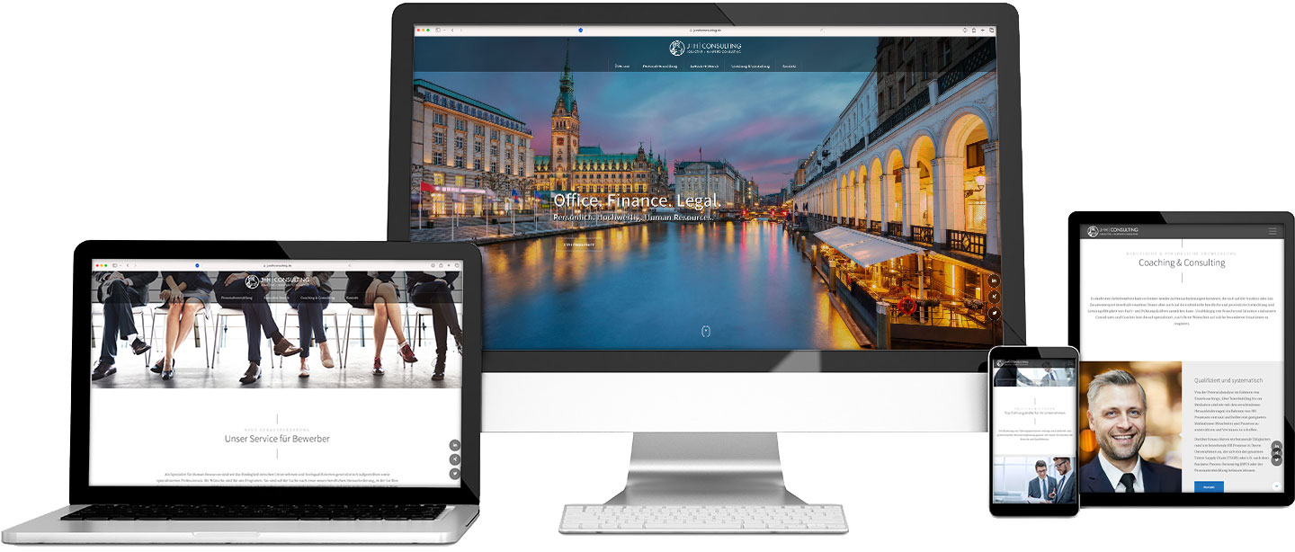 Responsive Internet-Auftritt www.jundhconsulting.de