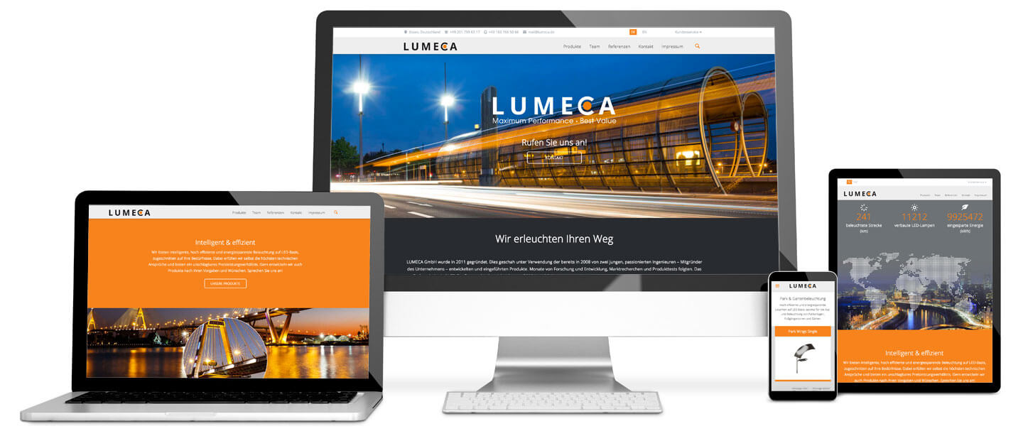 Neuer Webauftritt für den Lichtprofi www.lumeca.de