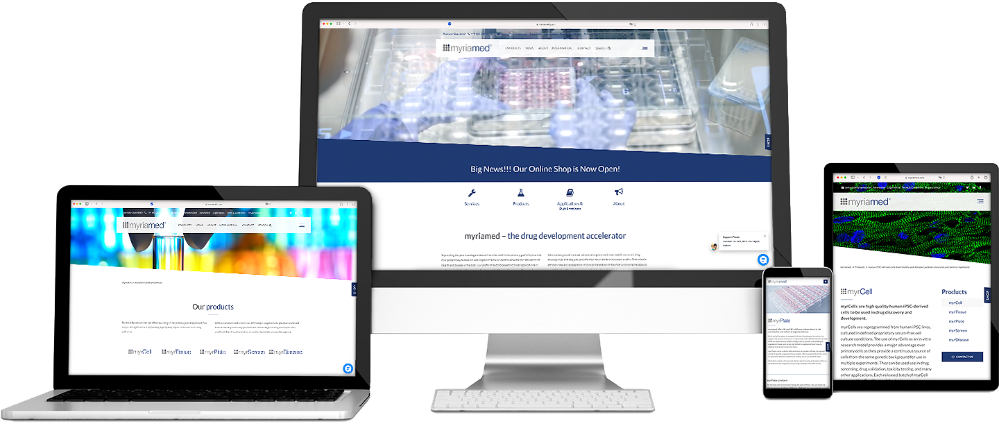 Responsive Internet-Auftritt www.myriamed.com