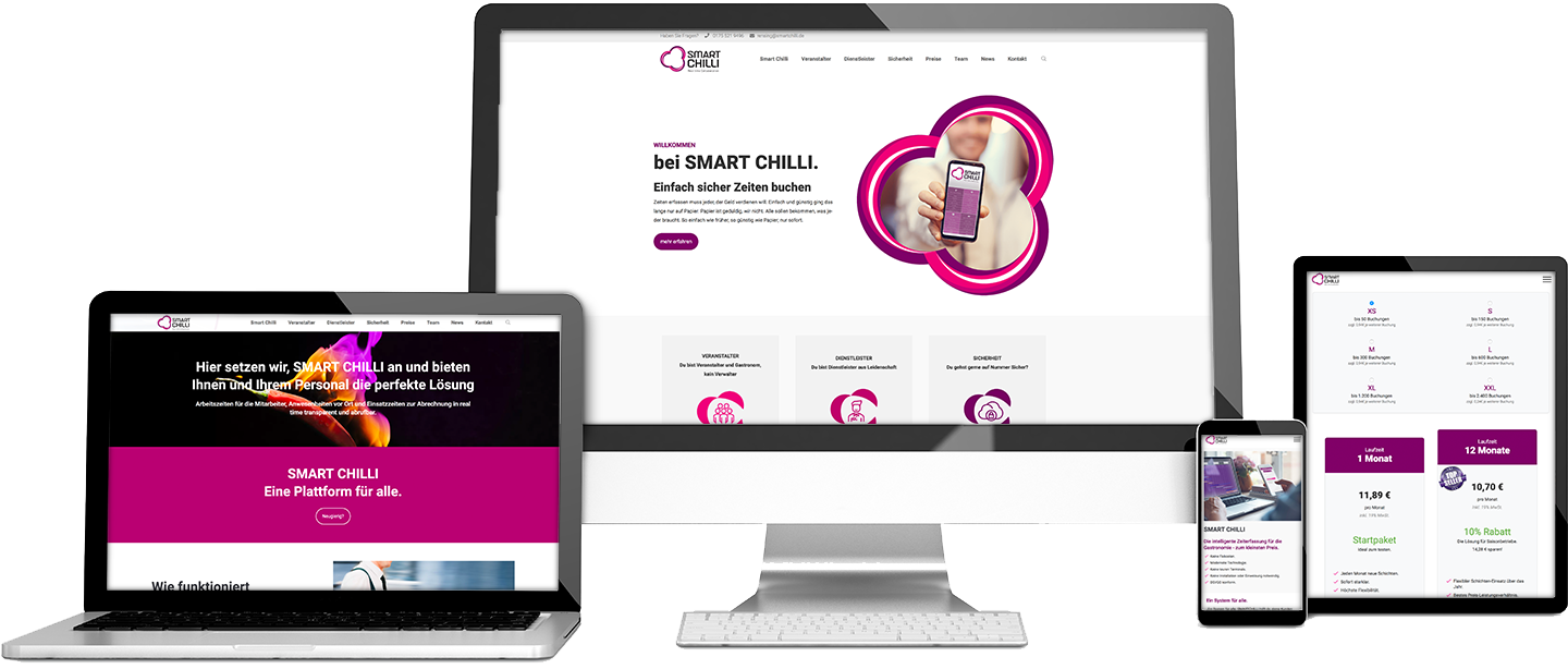 Responsive Internet-Auftritt www.smartchilli.de