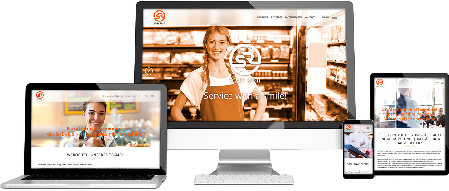 Responsive Internet-Auftritt www.staff-rent.de