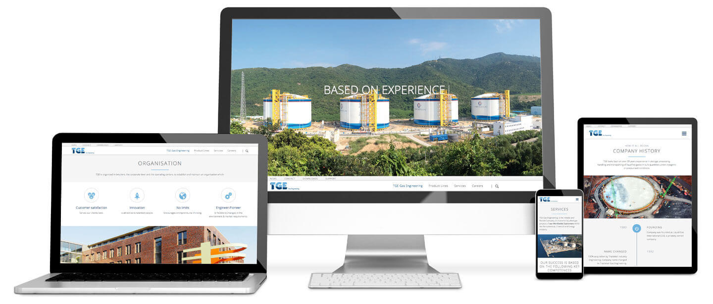 TGE Gas Engineering GmbH – der weltweit agierender Produzent von Gastanks Relaunch der Webseite für www.tge-gas.com