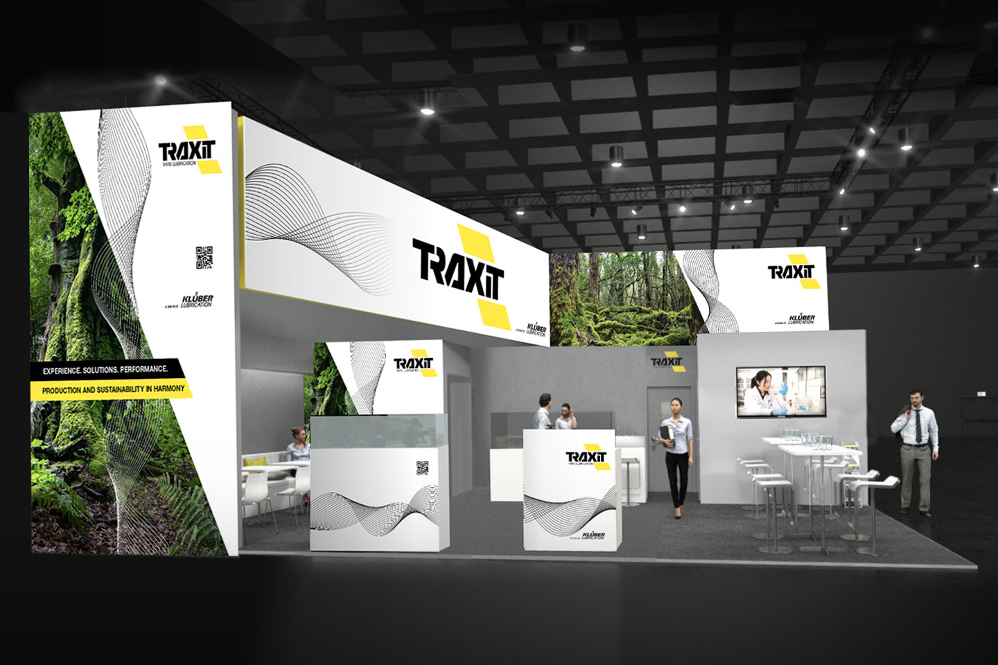 Konzept-Layout für den Traxit Messestand der Wire 2024