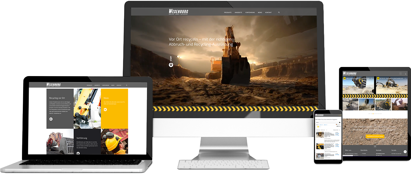 Relaunch der Webseite für www.wesenburg.com